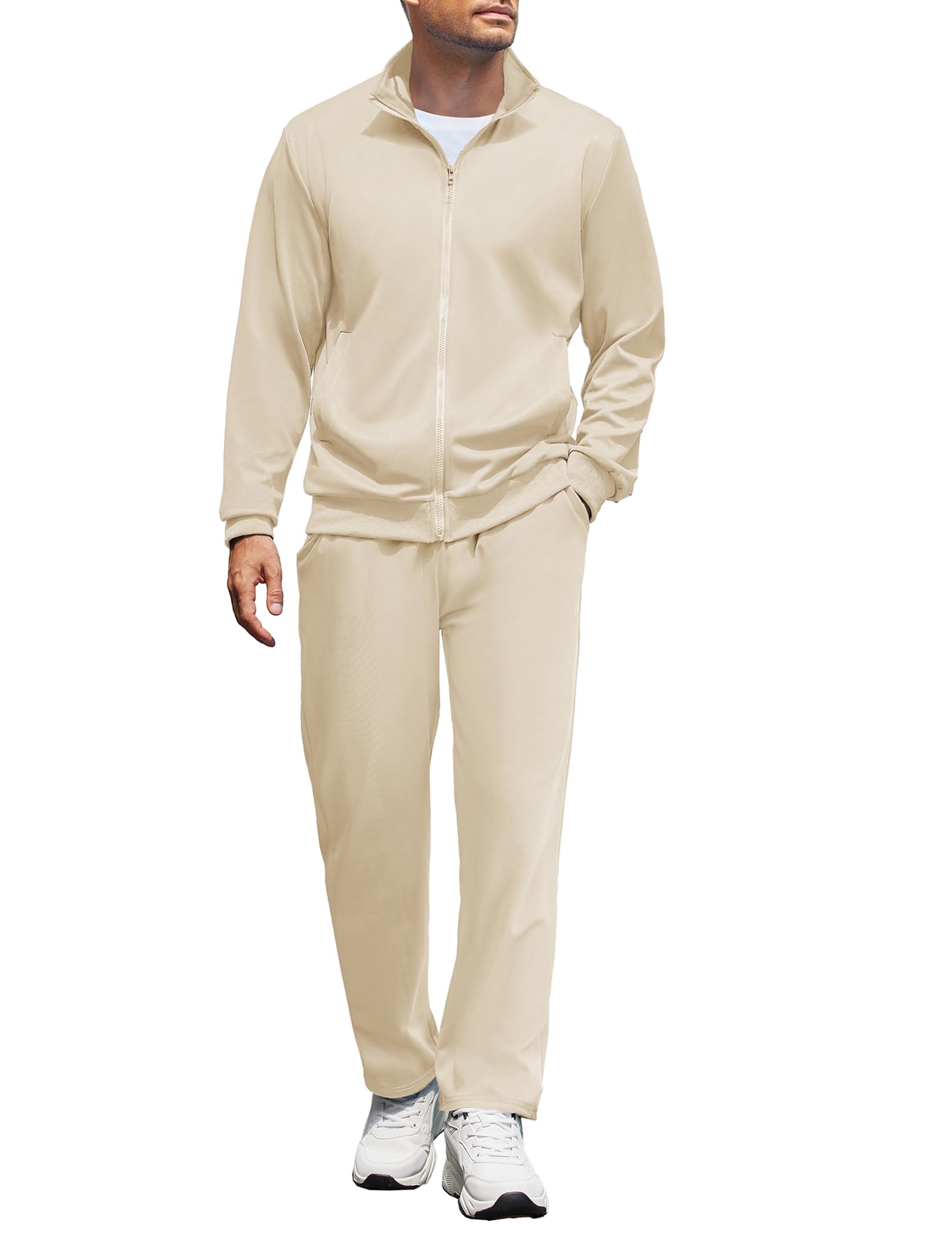 COOFANDY Men's Tracksuits Casual Sweatsuit 2 Piece Full Zip Athletic Jogging Suit Sets Sport Sweat Suit