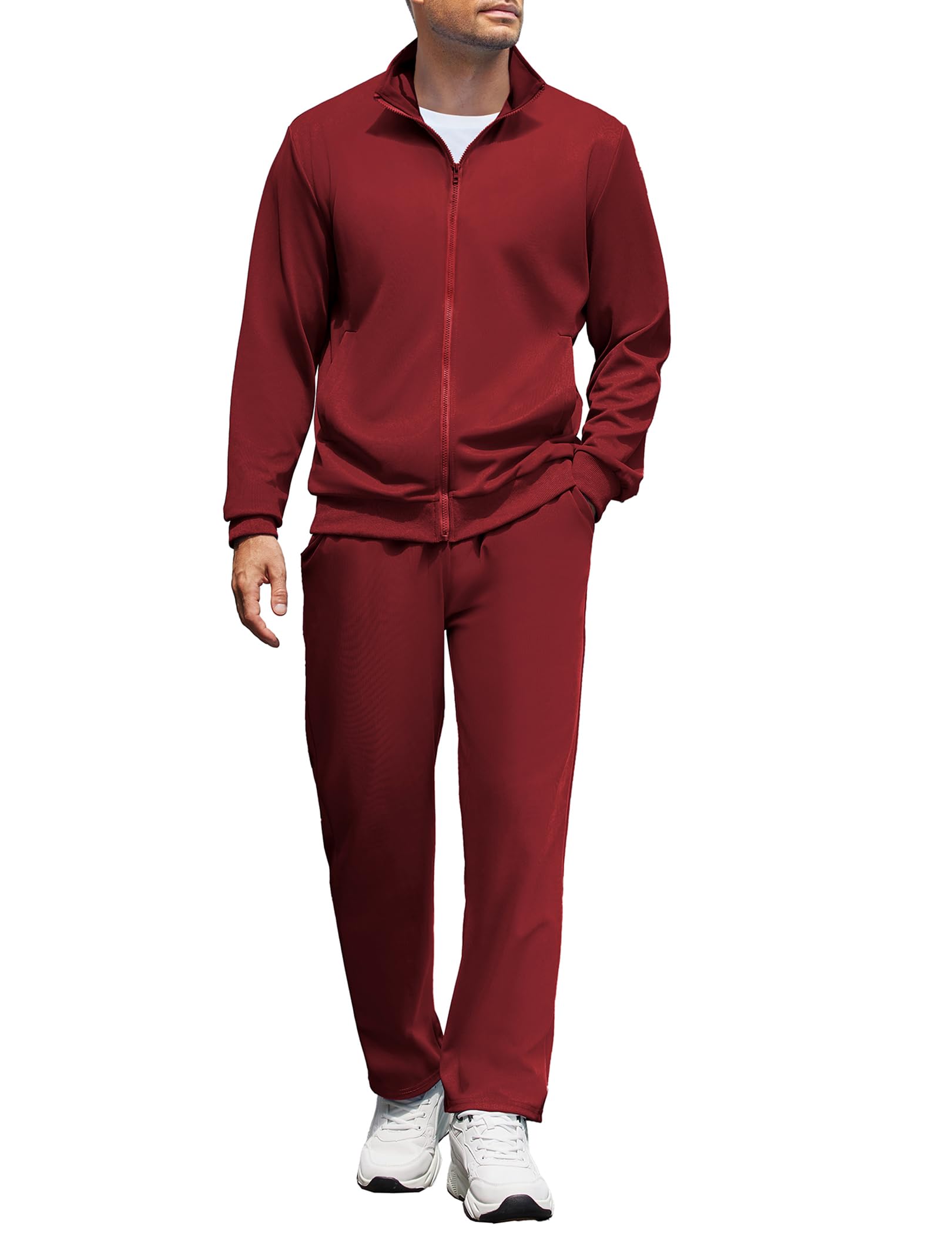 COOFANDY Men's Tracksuits Casual Sweatsuit 2 Piece Full Zip Athletic Jogging Suit Sets Sport Sweat Suit