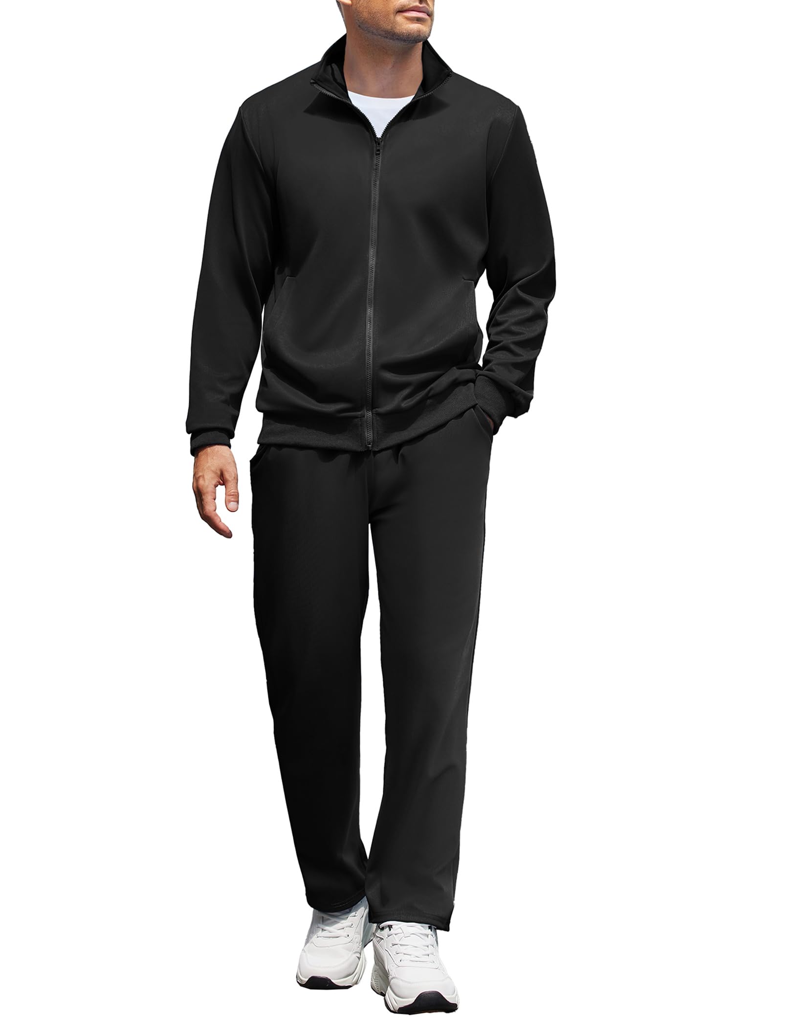 COOFANDY Men's Tracksuits Casual Sweatsuit 2 Piece Full Zip Athletic Jogging Suit Sets Sport Sweat Suit