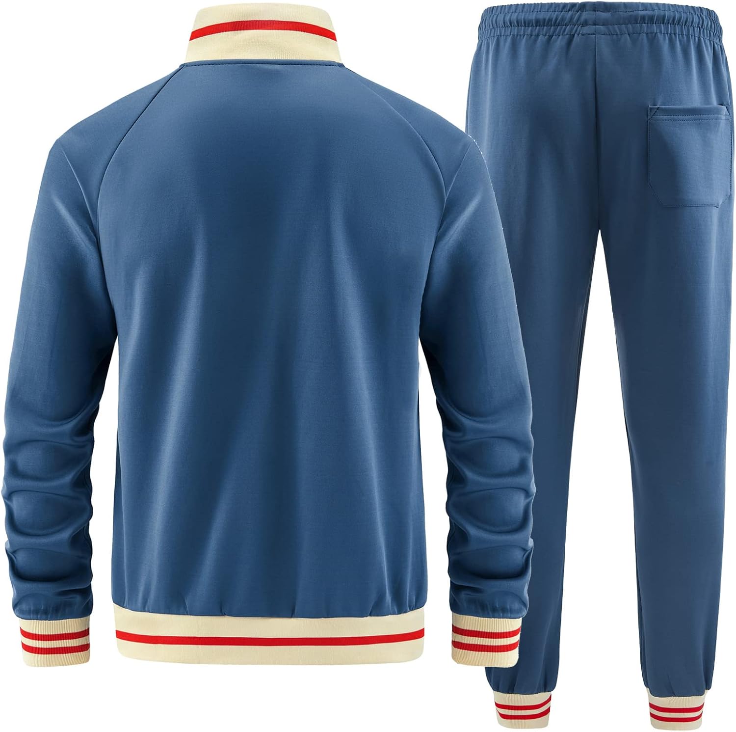 Men Track Suits Sets Long Sleeve Full-zip Sweatsuit Active Jackets and Pants 2 Piece Outfits